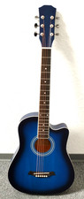 Akustische Gitarre (Westerngitarre) 4/4 Slim -  blau matt 