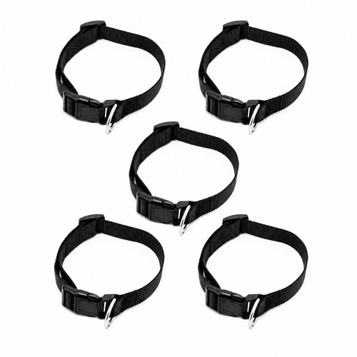 Hundehalsband 5er set schwarz - hundehalsband,