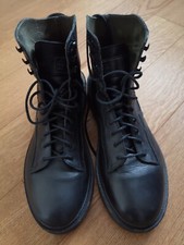 G-STAR RAW: Hochwertige coole schwarze Herren-Leder-Boots, Gr. 46