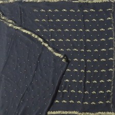 Vintage Schwarz Saree 100%