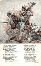Künstler Ak Kuk Armee, Kaiserjäger, Gedicht, Die Muskete, 1. WK - 11381486