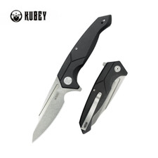 KUB373A Kubey RBC-1 Outdoor Flipper Black G10 Handle Beadblast 14C28N Blade IKBS
