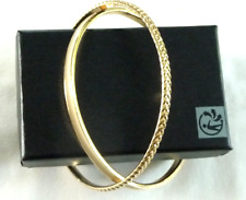 NEU*LDADPR 2 Armreifen 1 x gold Relief 1 x mit creme Lack Einlage d = 6,5 cm