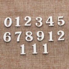 Zifferblatt Zahlen 3,6,9,12 für Grossuhren Silber 20mm hoch 15mm breit