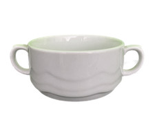 Seltmann Weiden MARINA 6er Set Suppentasse aus Porzellan stapelbar weiß 