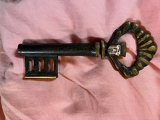 Schlüssel Korkenzieher Messing ca. 13 cm