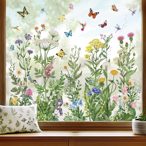 Fenstersticker wildblumen - fenstersticker,