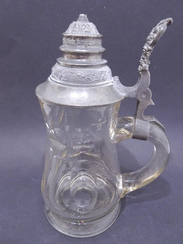 Antiker glas bierkrug - glas,