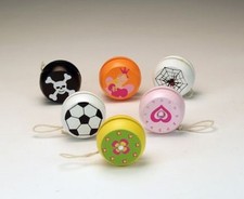 6 Holz JoJo versch. Motive