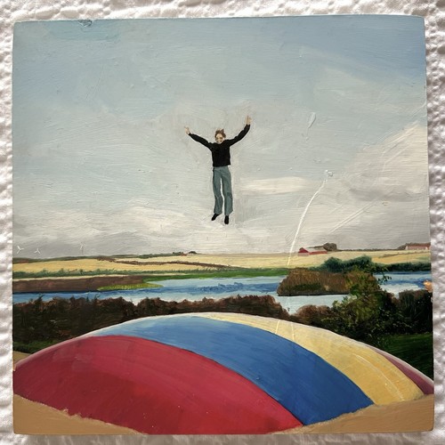 Trampolin ölgemälde - "trampolin!",
