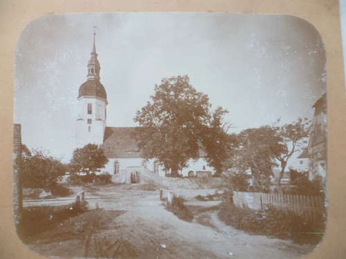 Großes altes pappfoto - altes, kirche
