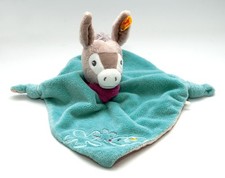 Steiff Esel Issy türkis blau beige Kuscheltuch Schmusetuch 238611