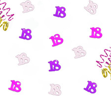 ® Zum 18. Geburtstag  Konfetti mit Spiegeleffekt Lila, Pink und Rosa - über 800 