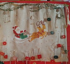 Stickvorlage, Kreuzstich, " Weihnachtswunderland- Nikolaus mit Schlitten     "  