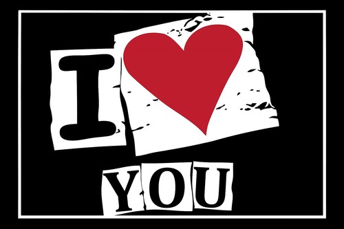 Blechschild 18x12 love - i,