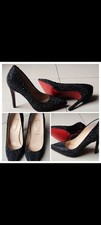 Neu,Pumps High Heels Stiletto Peep Toes, Damen, Gr.39, Schwarz Rote Sohle