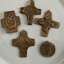 Kreuz Bronze 4 Stück und 1