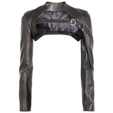 Damen Lammleder Leder Cropped