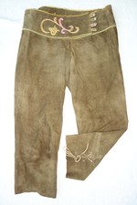 MEINDL COUTURE Trachtenhose Lederhose Hirschleder? 38 Top Zustand braun bestickt