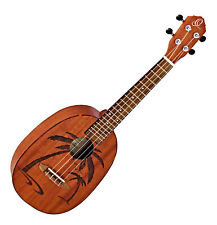 B-WARE Ortega RUPA5MM Pineapple Konzert Ukulele Sapele Ananas Form Palmen Gravur