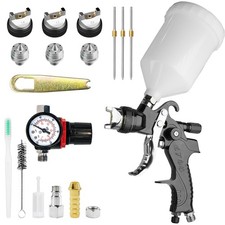 HVLP Lackierpistole Druckluft Spritzpistole Sprühpistole 3 Düsen 1,4/1,7/2,0mm