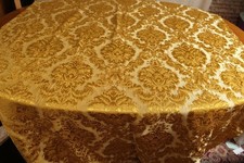 TRAUMHAFTES ALTES PAAR SEIDENBROKAT GARDINEN WEISSGOLDEN 250x116CM