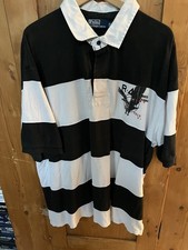 Polo by Ralph Lauren Polohemd schwarz weisse Blockstreifen 3 XB, Druck