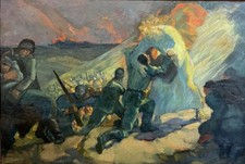 Maximilien Luce 1858-1941 "Soldaten vor dem Erzengel Michael"    in der Art
