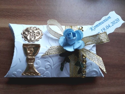 Blau gold gastgeschenke taufe - blau,