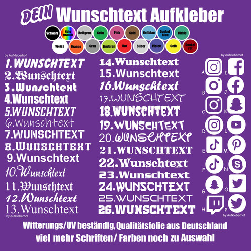 15cm name aufkleber - 15cm,