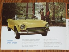 1970 Fiat 124 Spider Coupé Prospekt brochure n 126 127 128 130 131 132 850 500