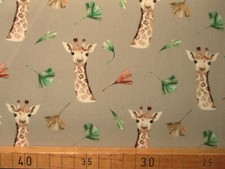 0,5m Baumwollstoff Giraffen