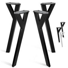 4x Y Legs Tischbeine - Möbelfüße aus Metall in Y-Form Schwerlast Tischgestell