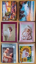 7x Puzzle 1000 Konvolut Schmidt Ravensburger Anne Geddes  Kind Paris Wasserfall