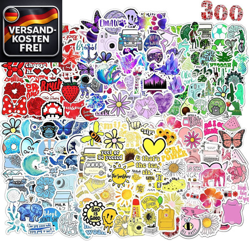 Bunt aufkleber set 300 stück - 300,