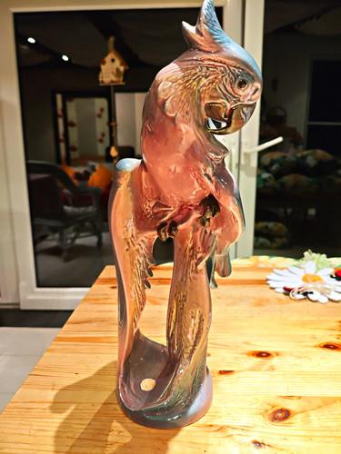 Keramik figur papagei vogel - keramik,