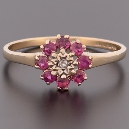 Cluster ring gelbgold - 9, kt