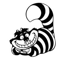 Alice Grinsekatze Aufkleber