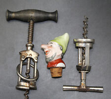 2 x Korkenzieher, 1 x Monopol Kugellager und Porzellan Ausgiesser