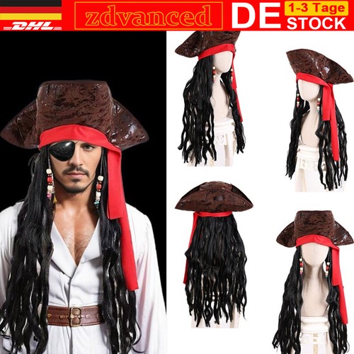 Piratenhut braun mit - braun,