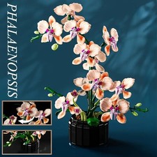 Orchidee Bausteine Blume Set 866 Stück Klemmbausteine Bouquet Pflanze Modell