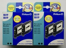 2x Pelikan B09 DP kompatibel zu Brother LC970 für DCP-135C DCP-150C MFC-260C 