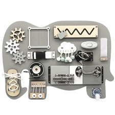 Motorikbrett aus Holz mit 14