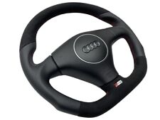 AUDI A4 S4 8E B6 Lenkrad Leder Alcantara mit Airbag Daumen Abgeflacht