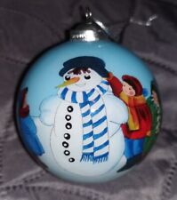 Sikora Winterdeko Weihnachtswelt/Winterkugel Glaskugel Innenglasmalerei