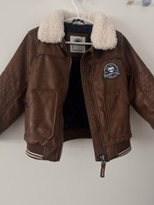 Braune Lederjacke, C&A Gr. 92