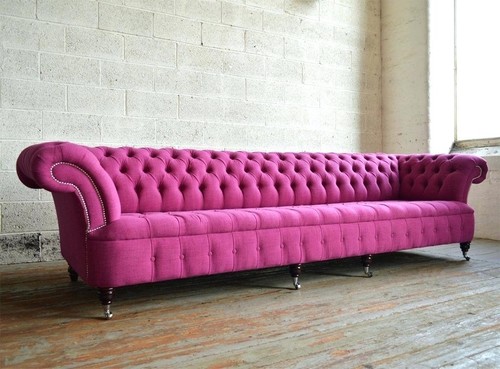 Chesterfield samt sofa - samt,