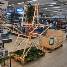 5x Holz-Klappbock Untergestell Holzständer Weihnachtsstern DIY Fichte bis 80kg