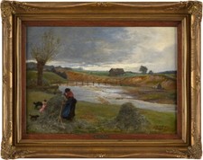 ALTES BILD GEMÄLDE MIT RAHMEN