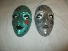 2 porzellan Venezianische Masken  Harlekin  Deko
